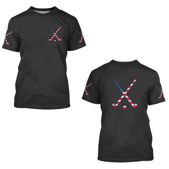 Discover USA Flag Field Hockey 3D T Shirts