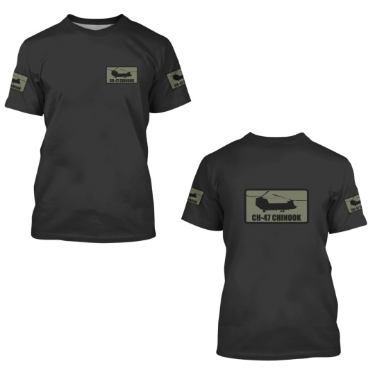 Discover Ch-47 Chinook Patch 3D T Shirts