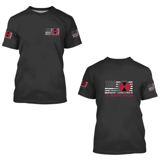 Discover 7Th Infantry Division 3D T Shirts