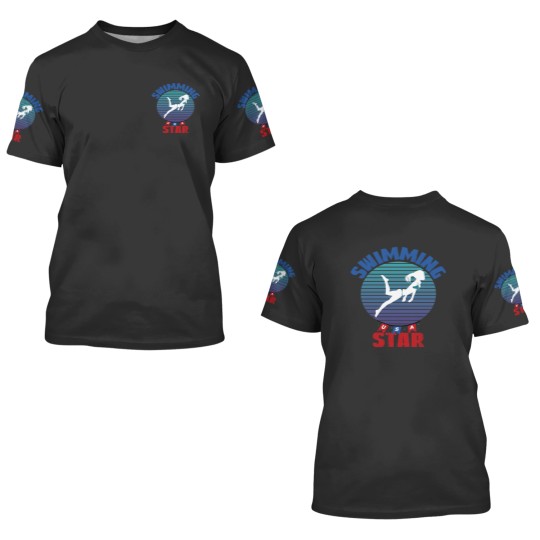 Discover Usa Swimmingss Star Girls Team Swimming Active 3D T Shirts