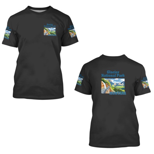 Discover Glacier National Park, Montana - Glacier National Park - 3D T Shirts