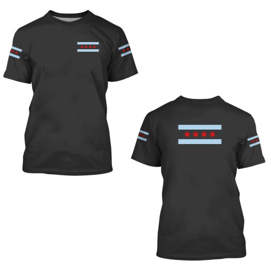 Discover Chicago Flag - Chicago - 3D T Shirts
