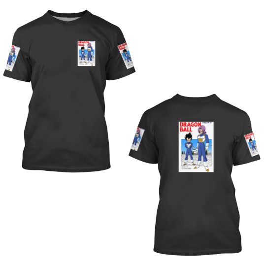 Discover DBZ Vegeta & Trunks Manga Cover 3D T Shirts