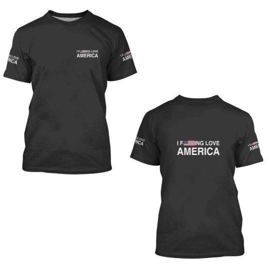 Discover I Fucking Love America Patriotic American Red White Blue Y2K 3D T Shirts