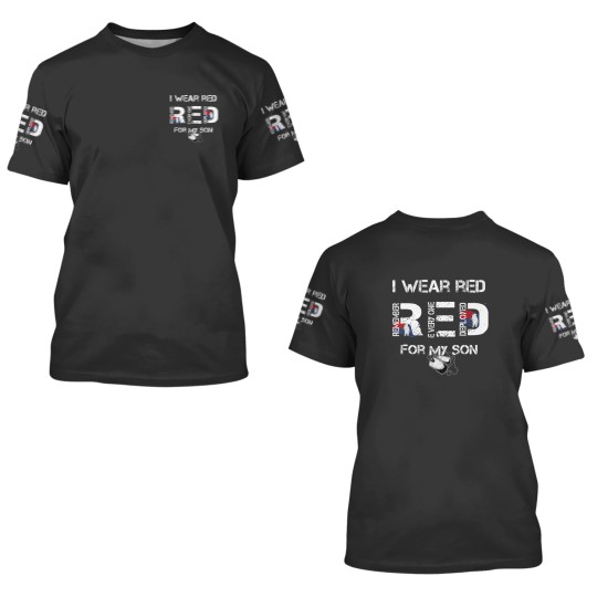 Discover Red Friday Military Mom Shirt Womens I Wear Red For My Son 3D T Shirts