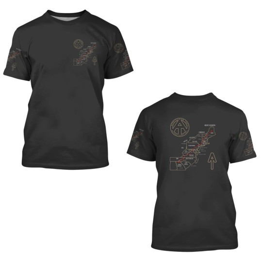 Discover Appalachian Trail Hiking Map Outdoor Adventure Trailing 3D T Shirts