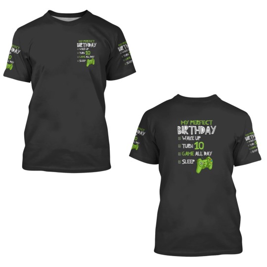 Discover 10th Birthday Gaming 10 Years Old Perfect Gamer Gift Boys 3D T Shirts