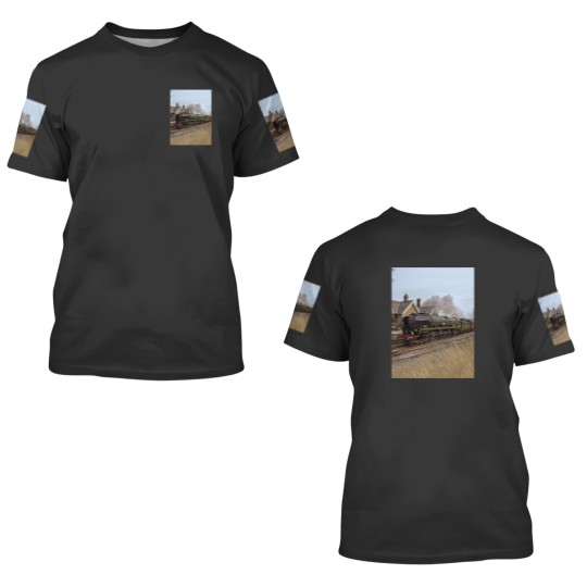 Discover Steam train over Yorkshire moors 3D T Shirts