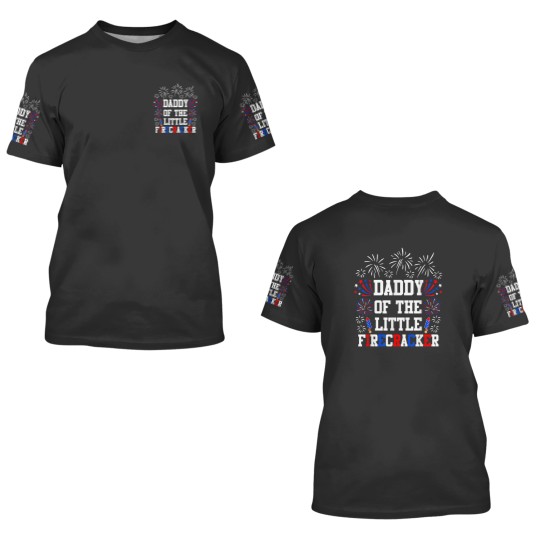 Discover Daddy Of The Little Firecracker Shirt 4th of July Birthday 3D T Shirts