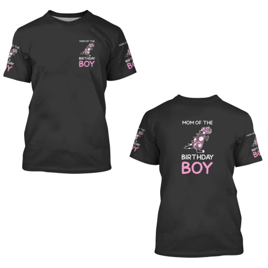 Discover Mom of the Birthday Boy Dinosaur Theme 3D T Shirts