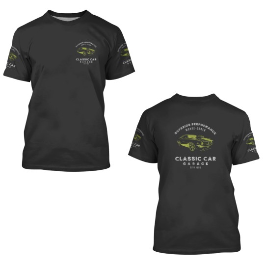 Discover Car Garage American Muscle Hot Rod Mechanic 3D T Shirts