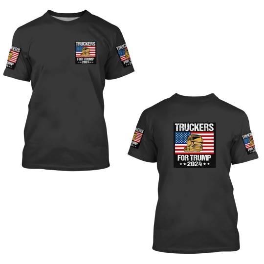 Discover TRUCKERS FOR TRUMP 2024 3D T Shirts