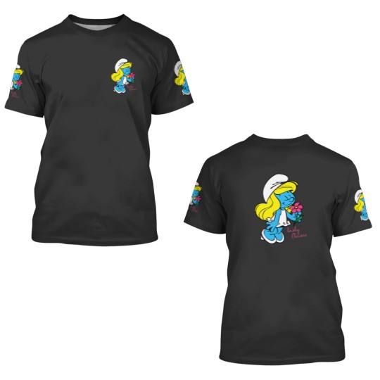 Discover Us The Smuurfs Smurfette Lovely Flowers Unisex Vintage 3D T Shirts