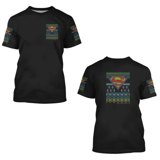 Discover DC Comics Christmas Superman Ugly Sweater Style 3D T Shirts