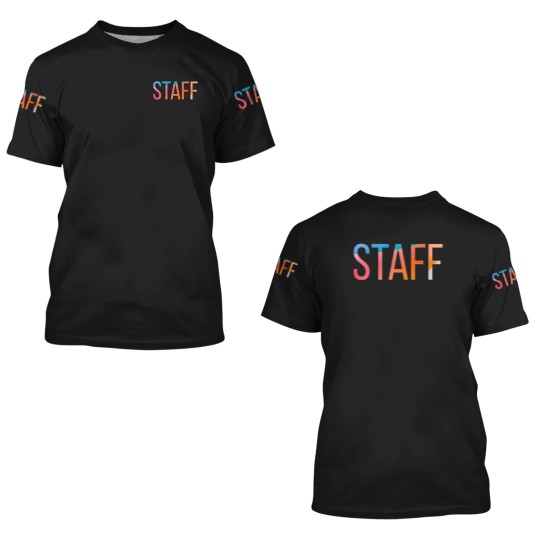 Discover Staff Back Cool Color Event Crew Uniform 6 (1) 3D T Shirts