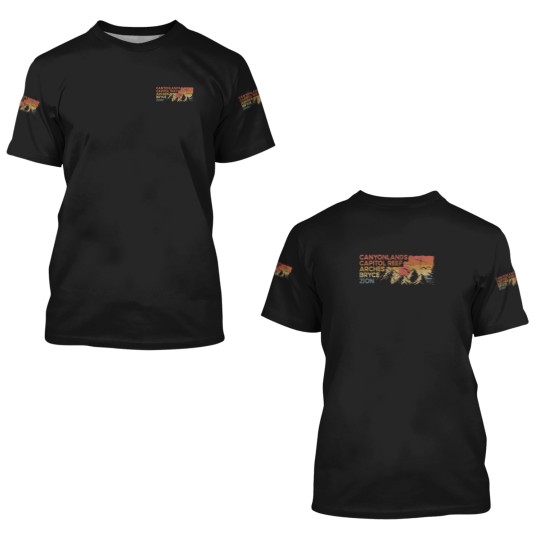 Discover Vintage utah national parks Moab utah mighty five souvenir 3D T Shirts