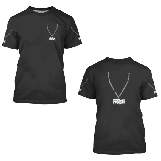 Discover fresh fresh hip hop music party text necklace jewe 3D T Shirts