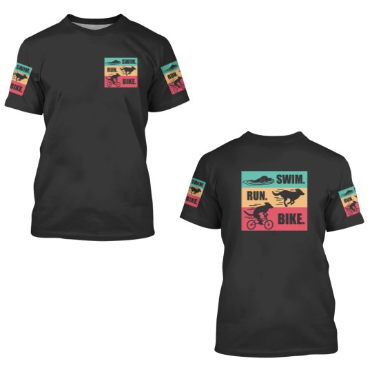 Discover Dog Swim Run Bike 3D T Shirts