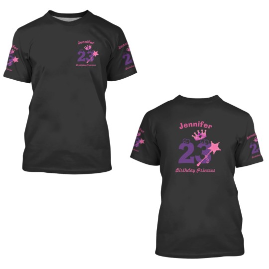 Discover Birthday Girl Custom Name Age 3D T Shirts