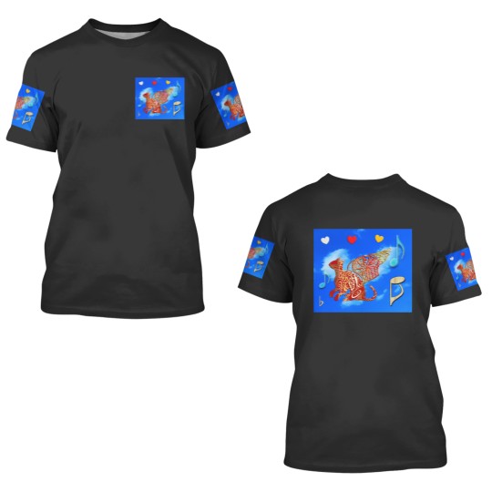 Discover Life is easier with My Magic Cat of Angels. 3D T Shirts