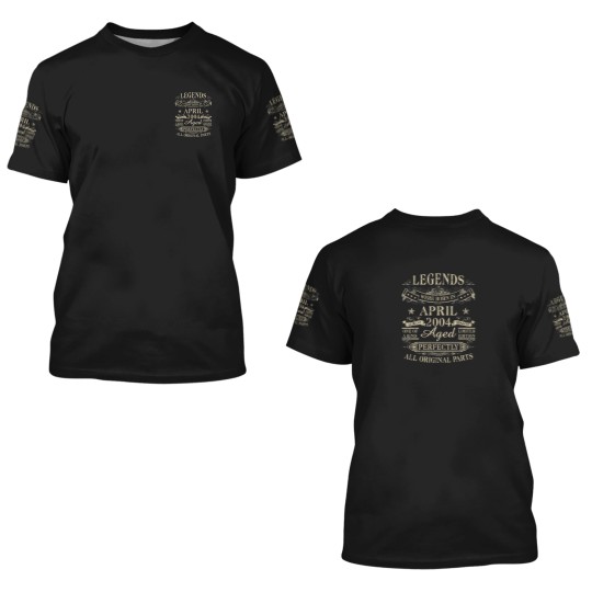 Discover Legends Were Born In April 2004 18Th Birthday Gift 3D T Shirts