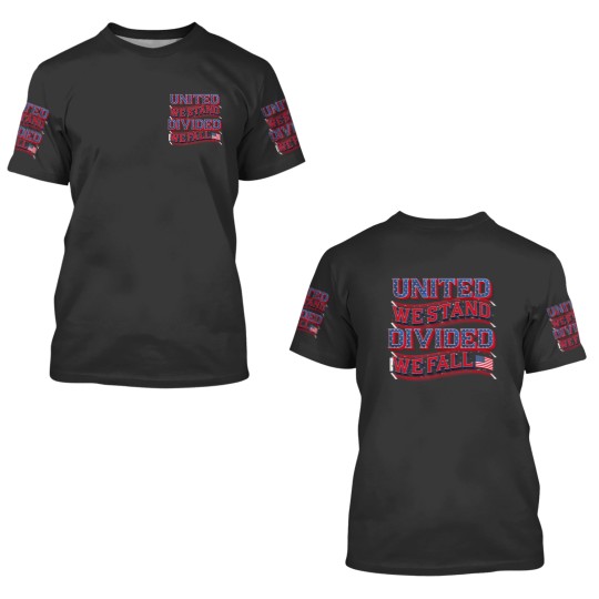 Discover United We Stand, Divided We Fall  White 3D T Shirts