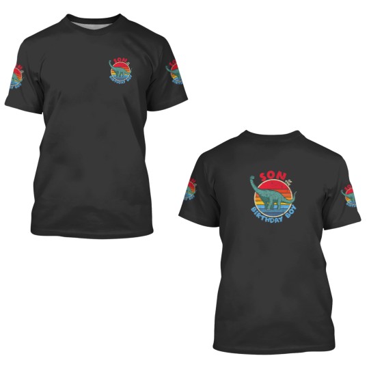 Discover Boy Birthday I Son I Brachiosaurus I Family Matchi 3D T Shirts