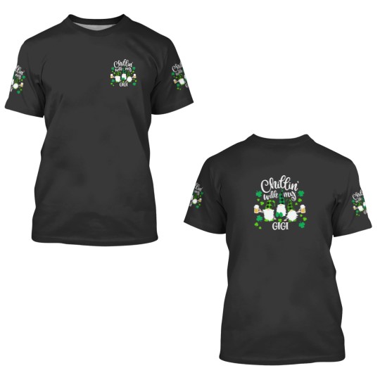 Discover Chillin With My Gigi St Patricks Day Gnomes Garden 3D T Shirts