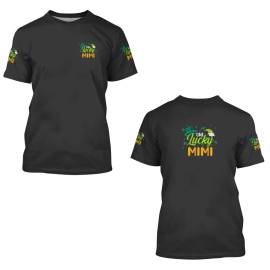 Discover Lucky Mimi Green Four Leaf Clover Patrick's Day 3D T Shirts