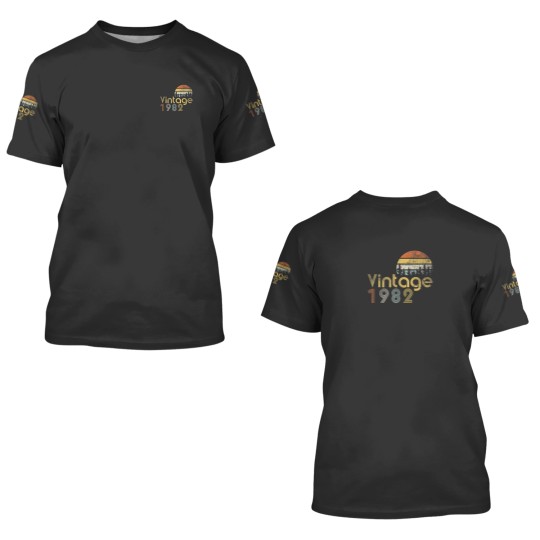 Discover 40Th Birthday Vintage Forest 1982 3D T Shirts