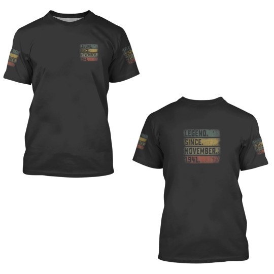 Discover Legend Since November 1941 80Th Birthday Mens 80 Y 3D T Shirts