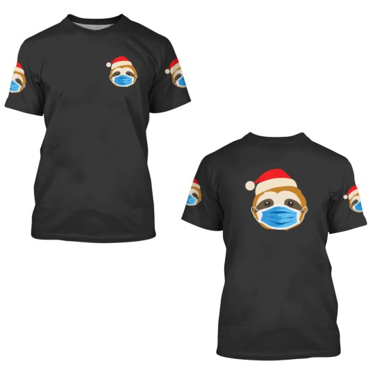 Discover Sloth Wearing Face Mask Pajamas Christmas Gifts 3D T Shirts
