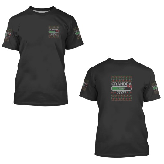 Discover Christmas Promoted To Grandpa Loading 2022 Baby An 3D T Shirts