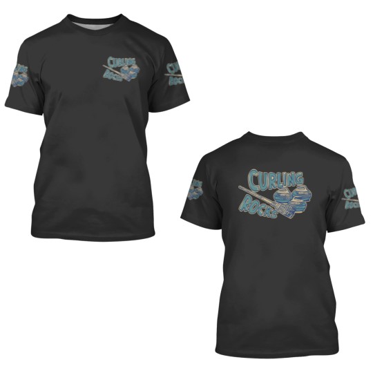 Discover Vintage Curling Rocks 3D T Shirts