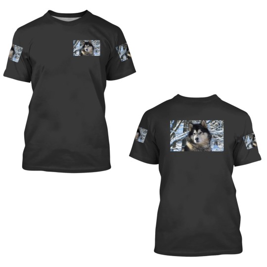 Discover Loup's first snowfall 2012 3D T Shirts