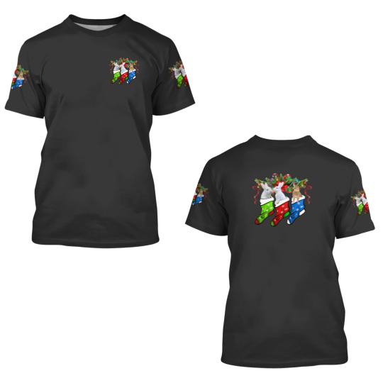 Discover Funny Three Rabbit In Sock Christmas Rabbit Gift Sleeveless 3D T Shirts