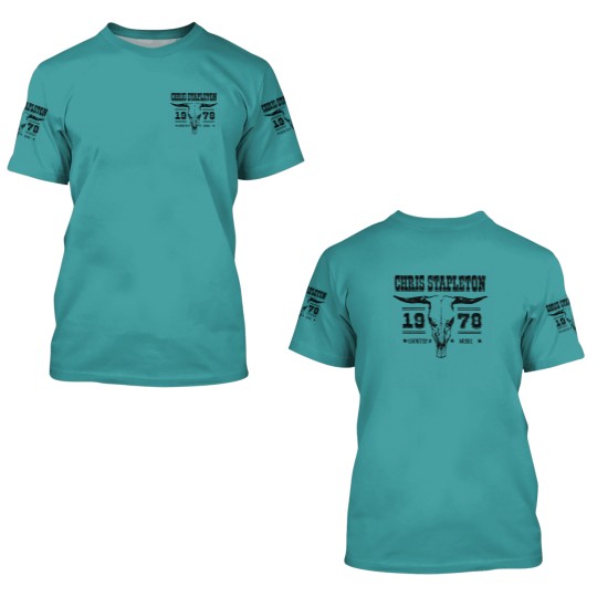 Discover Chris Stapleton ESTD 1978 3D T Shirts, Chris Stapleton Bullhead
