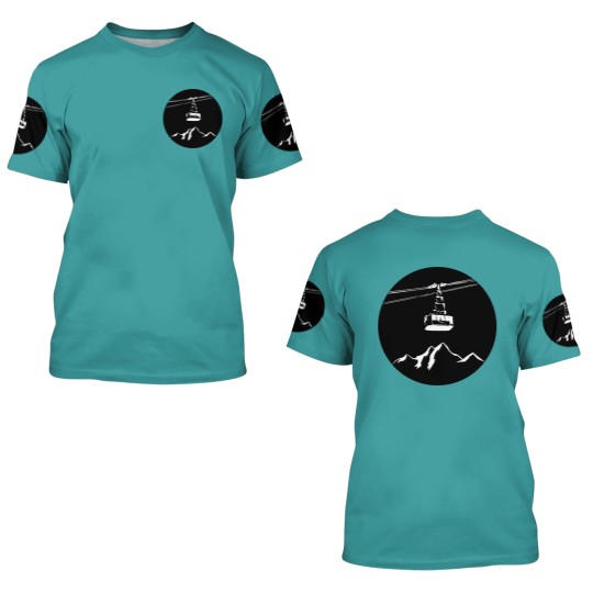 Discover Mountain with gondola white 3D T Shirts