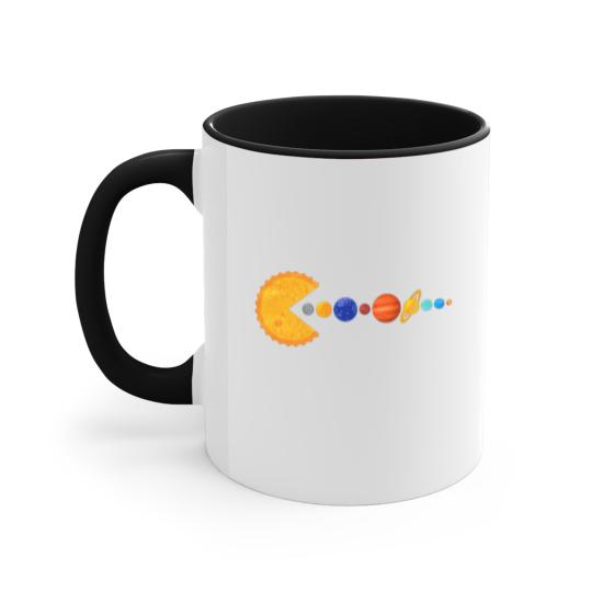 Discover Pacman Eating Planets - Pacman - Accent Mugs