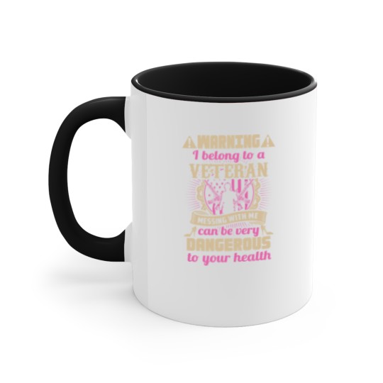 Discover Veteran wife - Veteran wife - i belong to a vete Accent Mugs