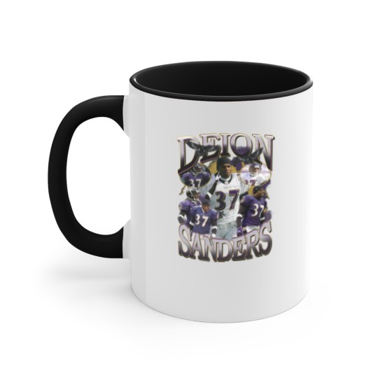 Discover Deion Sanders Ravens Vintage 90's Style Accent Mugs