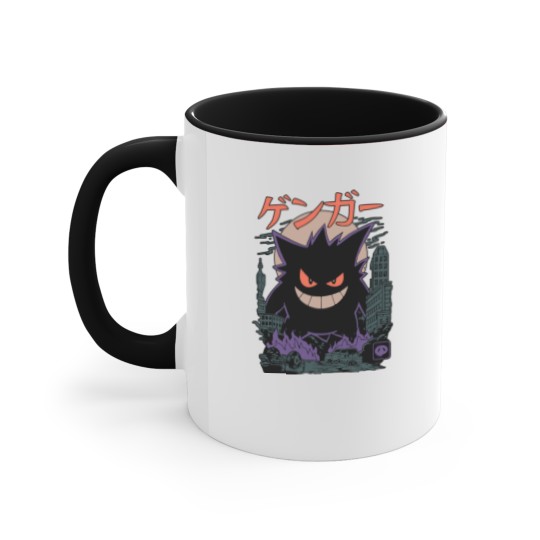 Discover Gengar Japanese Style Accent Mugs | Movie Film Nerd Gaming Anime Novelty Funny