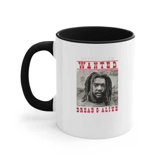 Discover Peter Tosh Wanted Dread And Alive Accent Mugs