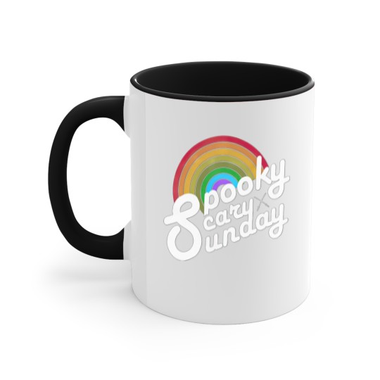 Discover Spooky Scary Sunday Accent Mugs, Spooky Sunday Unisex