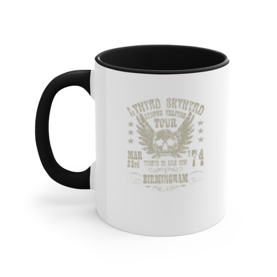 Discover Lynyrd Skynyrd 1974, distressed Accent Mugs, Lynyrd Skynyrd rock band Accent Mugs