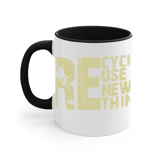 Discover Recycle Reuse Renew Rethink Earth Day Environmental Activism Accent Mugs