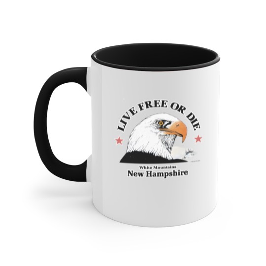 Discover 80s Live Free Or Die New Hampshire White Mountains Eagle 1985 Accent Mugs