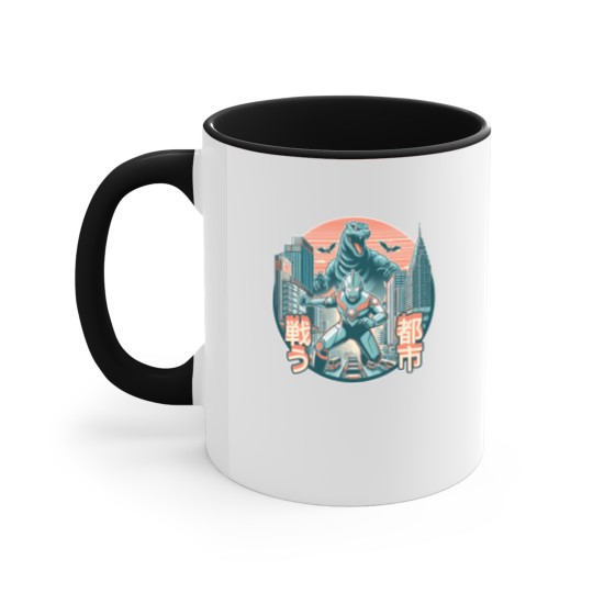 Discover Ultraman Vs Godzillá - Warzone 6 Accent Mugs Accent Mugs