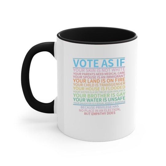 Discover Vote as if Accent Mugs, Human Rights Accent Mugs, Protest Apparel