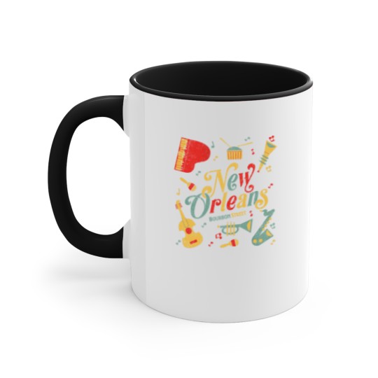 Discover New Orleans Louisiana Music Lovers Accent Mugs Bourbon Street Accent Mugs